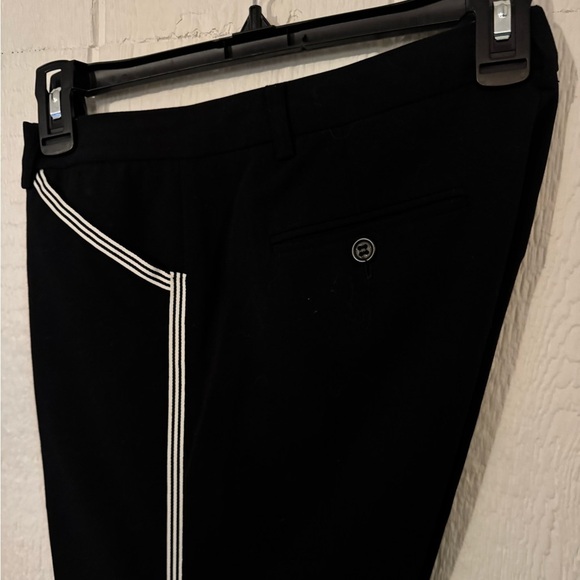 Piped, casual black dress pants size 2 - Picture 5 of 11